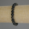 Sun Obsidian Bracelet, natural stone faceted round bead, diameter 8mm+/-, length 18cm (stretch)