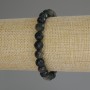 Sun Obsidian Bracelet, natural stone faceted round bead, diameter 8mm+/-, length 18cm (stretch)