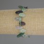Fluorite Butterfly Tumbled Bracelet, diameter 10-17x7-8mm+/- with 3mm+/- seed beads, length 18cm (stretch)