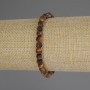 Tiger's Eye Faceted Cube Bracelet, diameter 5x5mm+/-, length 18cm (stretch)
