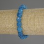 Apatite Faceted Cube Bracelet, diameter 9x9mm+/-, length 18cm (stretch)