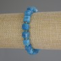 Apatite Faceted Cube Bracelet, diameter 8.5x8.5mm+/- with 3mm+/- seed beads, length 18cm (stretch)