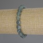Jade Faceted Bead Bracelet, diameter 8mm+/-, length 18cm (stretch)