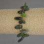 Jadeite Bracelet, butterfly-shaped tumbled beads, diameter 12-17x6mm+/- with 3mm+/- seed beads, length 18cm (stretch)