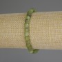 Canadian Jadeite Natural Stone Faceted Cube Bracelet, diameter 5.5x5.5mm+/-, length 18cm (stretch)