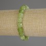 Chrysolite Olivine Bracelet, faceted cube, diameter 8.5x8.5mm+/-, length 18cm (stretch)
