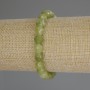 Chrysolite Olivine Bracelet, faceted round bead, diameter 8mm+/-, length 18cm (stretch)