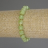 Chrysolite Peridot Faceted Cube Bracelet, diameter 7x7mm+/- with 3mm+/- seed beads, length 18cm (stretch)