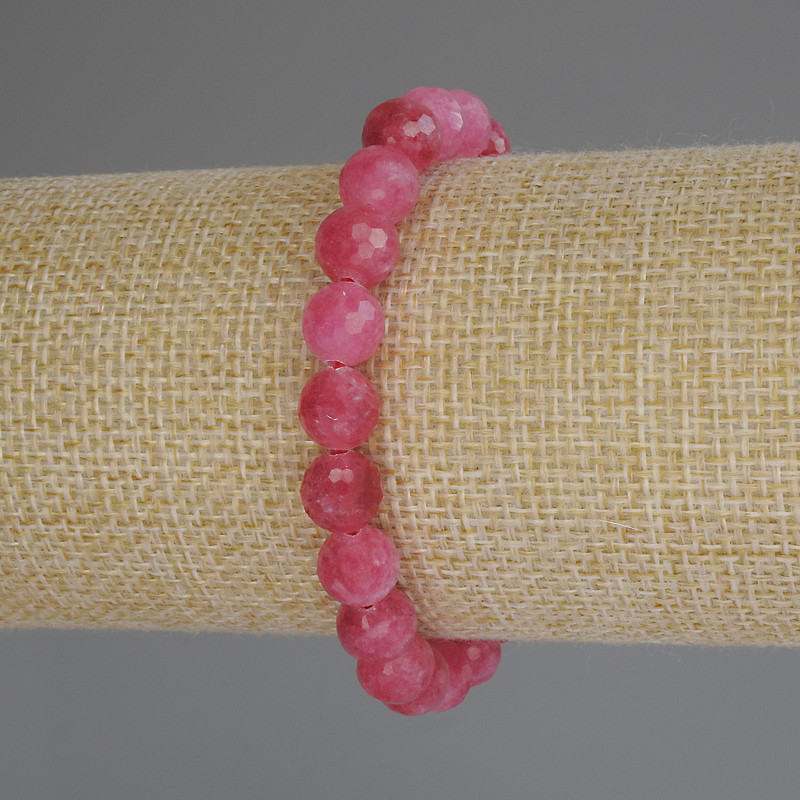 Tourmaline Bracelet, Faceted Bead, Diameter 8mm+/-, Length 18cm (Stretch)
