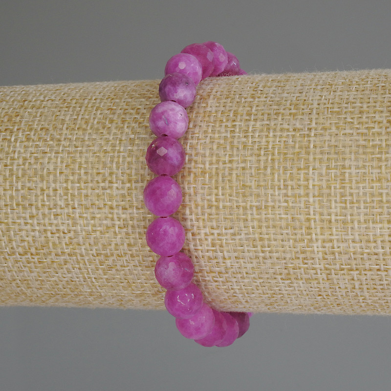 Tourmaline Bracelet, Faceted Bead, Diameter 8mm+/-, Length 18cm (Stretch)