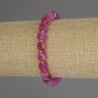 Tourmaline Bracelet, faceted cube 7x7mm+/- with 3mm+/- seed beads, length 18cm (stretch)