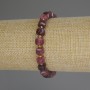 Tourmaline Bracelet, faceted cube 7x7mm+/- with 3mm+/- seed beads, length 18cm (stretch)