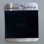 Brooch Display Pad Black Velvet 7x6cm, Black Plastic, 100 pcs
