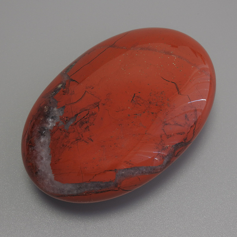 Red Jasper Natural Stone Souvenir, Oval 60x40x20mm+