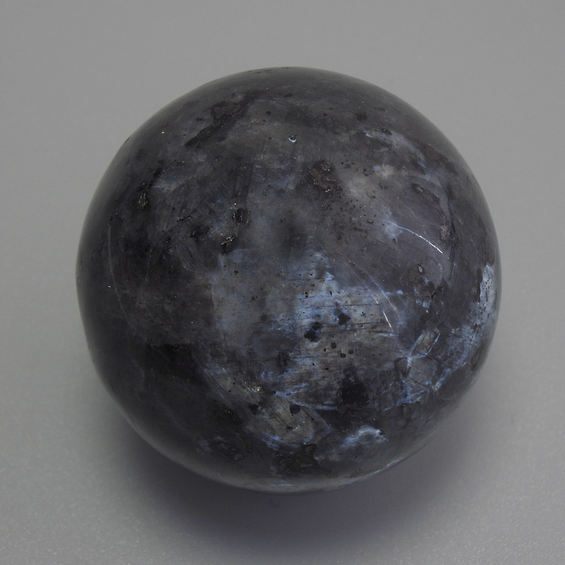 Natural Larvikite Stone Sphere Souvenir, Diameter 30mm+