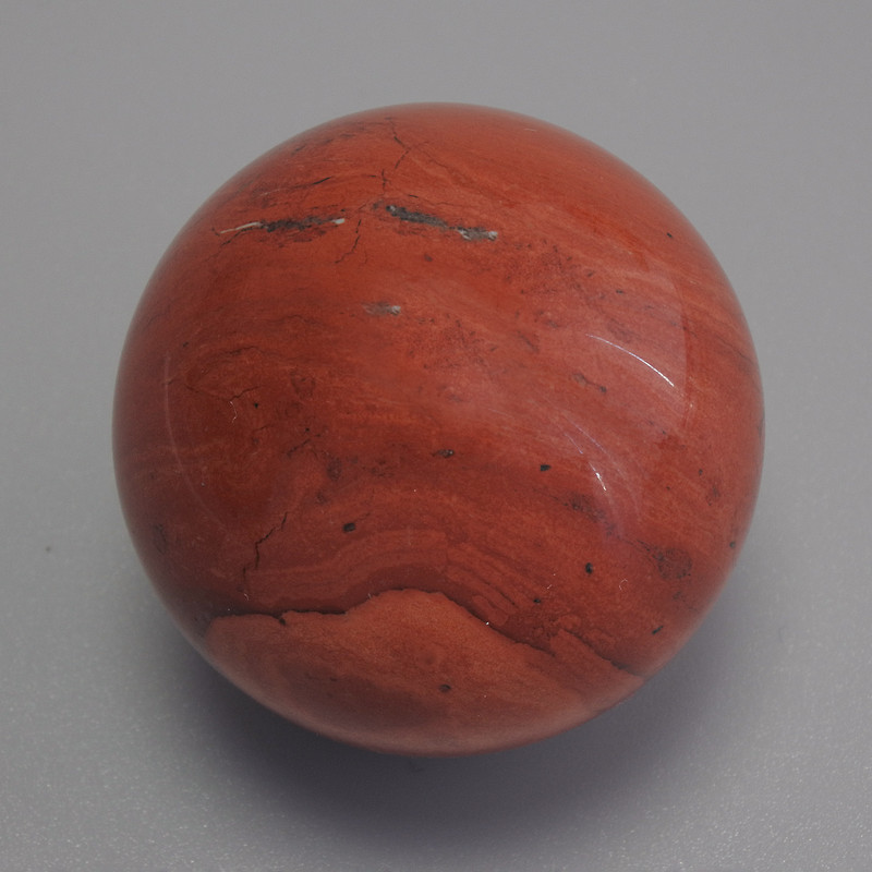 Red Jasper Natural Stone Souvenir Sphere, diameter 30mm+