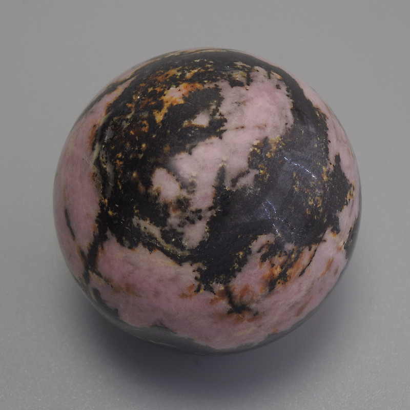 Rhodonite Natural Stone Souvenir Sphere, diameter 30mm+