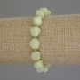 Chrysolite Olivine Bracelet, Faceted Rhombus, Diameter 10x9mm+/- with 3mm+/- Seed Beads, Length 18cm (Stretch)