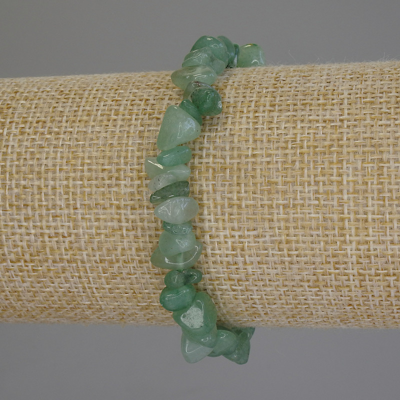 Jade Chip Bracelet, Diameter 5-10x3-6mm+/-, Length 18cm (Stretch)