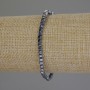 Terahertz Stone Bracelet, Faceted Cube, Diameter 3x3mm+/-, Length 18cm+/- Stretch