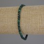 Malachite Bracelet, faceted cube, diameter 3x3mm+-, length 18cm+- stretch