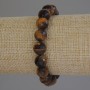 Tiger's Eye Bracelet, Faceted Round Beads, Diameter 10mm+/-, Length 18cm+/- Stretch