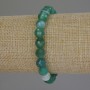 Agate Bracelet, Faceted Bead, Diameter 8mm+-, Length 18cm+- Stretch