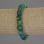Agate Bracelet, Faceted Cube, Diameter 8.5x8.5mm+-, Length 18cm+- Stretch