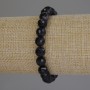 Agate Bracelet, Faceted Bead, Diameter 8mm+-, Length 18cm+- Stretch