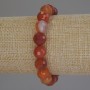 Agate Bracelet, Faceted Bead, Diameter 10mm+-, Length 18cm+- Stretch