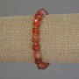 Agate Bracelet, faceted cube, diameter 6.5x6.5mm+- with 3mm+- seed beads, length 18cm+- stretch