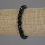 Black Tourmaline Bracelet, Faceted Cube, Diameter 6.5mm+-, Length 18cm+- Stretch