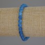Apatite Bracelet, faceted bead, diameter 6mm+-, length 18cm+- stretch