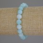 Aquamarine Bracelet, faceted bead, diameter 8mm+-, length 18cm+- stretch