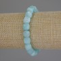 Aquamarine Faceted Cube Bracelet, diameter 8.5mm+/-, length 18cm+/- stretch