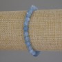 Aquamarine Bracelet, faceted bead, diameter 6mm+-, length 18cm+- stretch