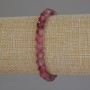Tourmaline Faceted Round Bead Bracelet, diameter 6mm+/-, length 18cm (stretch)