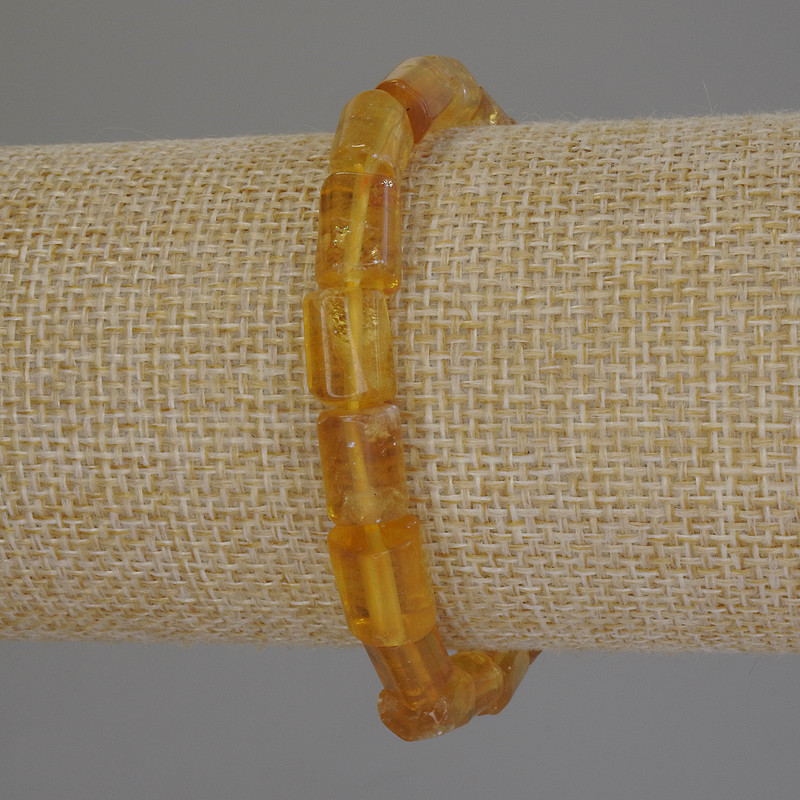Bracelet Citrine Cabochon, diameter 9-11×7mm +-, length 18cm +-, stretch