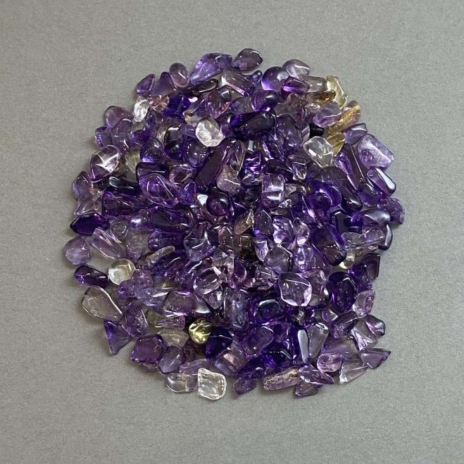 Natural Stone Amethyst Chips without Hole 5-11x5-6mm+- (per 100g+-)