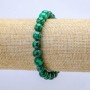 Natural Stone Malachite Bracelet (Pressed), Diameter 8mm, Length 18cm Stretch