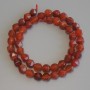 Carnelian Faceted Beads 8x7mm+- on Strand, Length 37cm+
