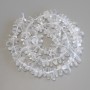 Mountain crystal faceted glass beads natural stone 8–13 mm, diameter 8-13×4-6mm+-, length 40m+- on thread