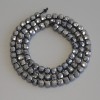 Terahertz Beads, Faceted Cube, Diameter 4x4mm+-, Length 39cm+- on a Thread