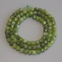 Beads Canadian Jadeite Faceted Cube, Diameter 4mm+-, Length 39cm+- on Thread