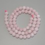 Madagascar Rose Quartz Beads, smooth round, 6.5mm diameter +/-, 39cm length +