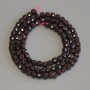Garnet Beads, faceted cube, diameter 4x4mm+/-, length 39cm+