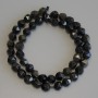 Golden Sheen Obsidian Beads, faceted, diameter 8x7mm+/-, length 38cm+