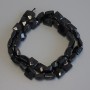 Black Tourmaline Beads, Faceted Square, Diameter 10.5-11x10.5-11mm+/-, Length 40cm+/- on a Thread (with Natural Imperfections)