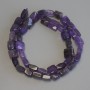 Clearance! Amethyst Beads, Faceted Square, Diameter 9-10mm+/-, Length 40cm+/- on a Thread