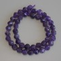 Amethyst Beads, Polygon Faceted, Diameter 8x7.5mm+/-, Length 37cm+/- on a Thread